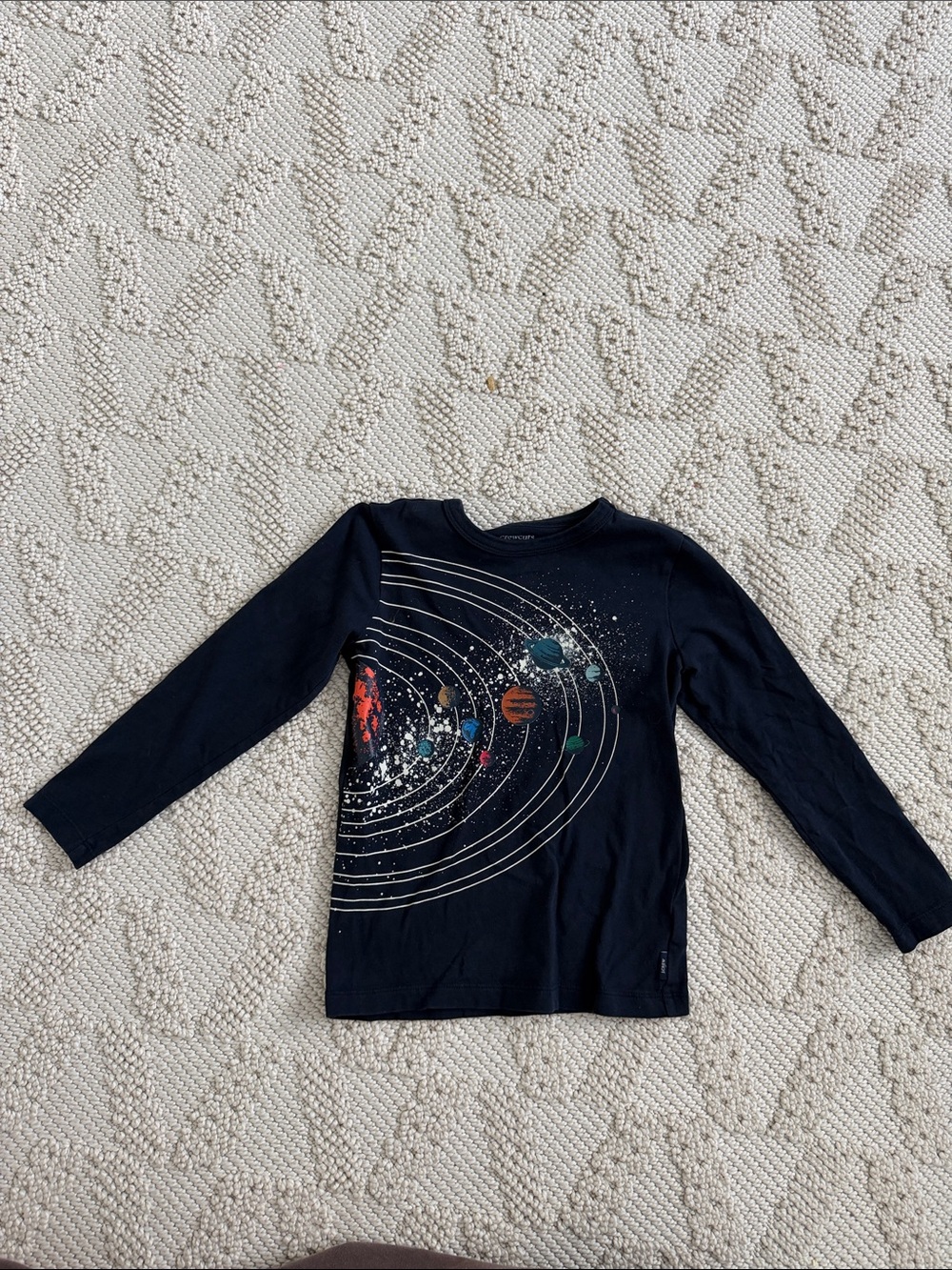 Lightly used Crewcuts Long-Sleeve Space Graphic Tee - Navy